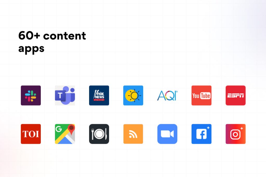 60+ content apps