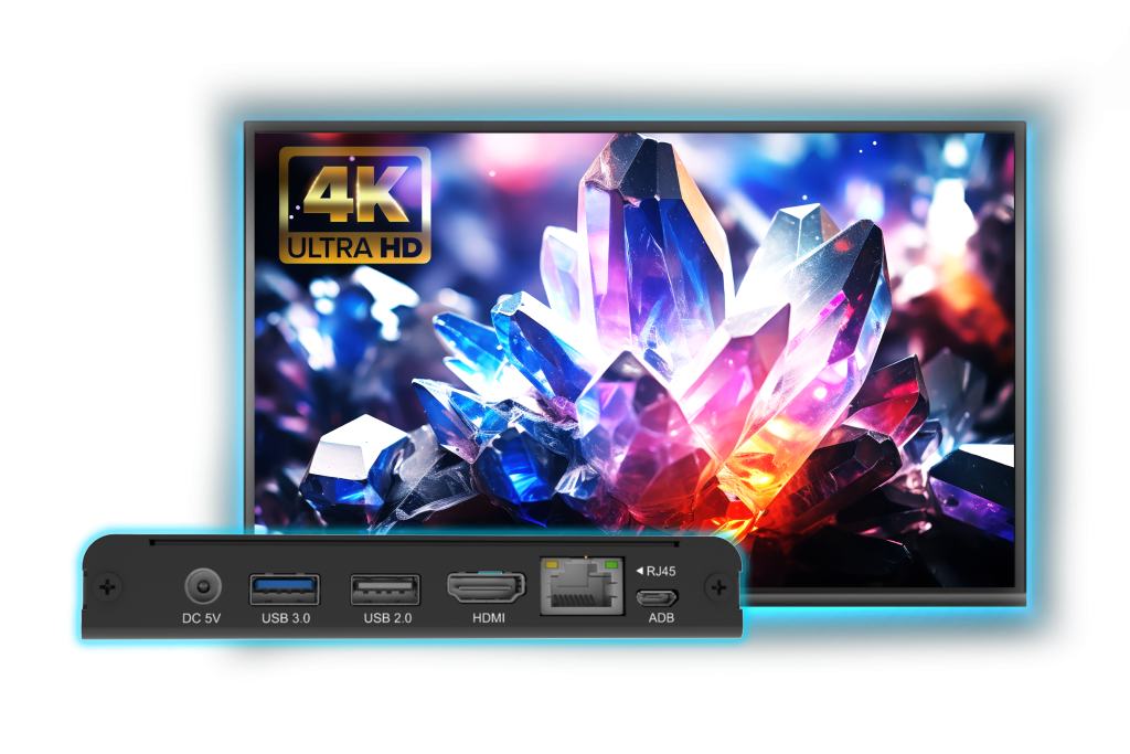 FHD-200 Digital Signage Player can support UHD 4K visuals.