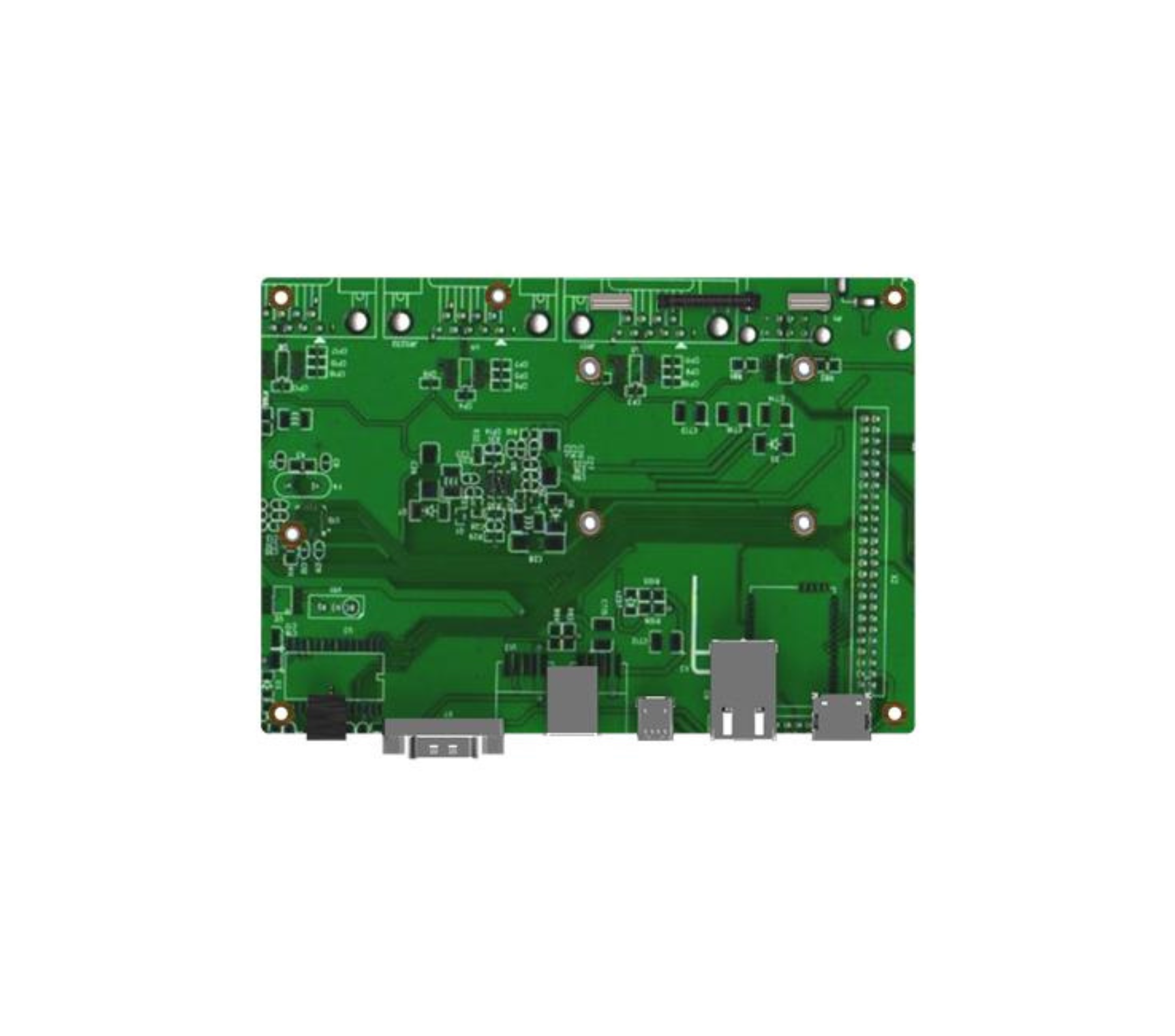 Top view of the QCB-1000 motherboard